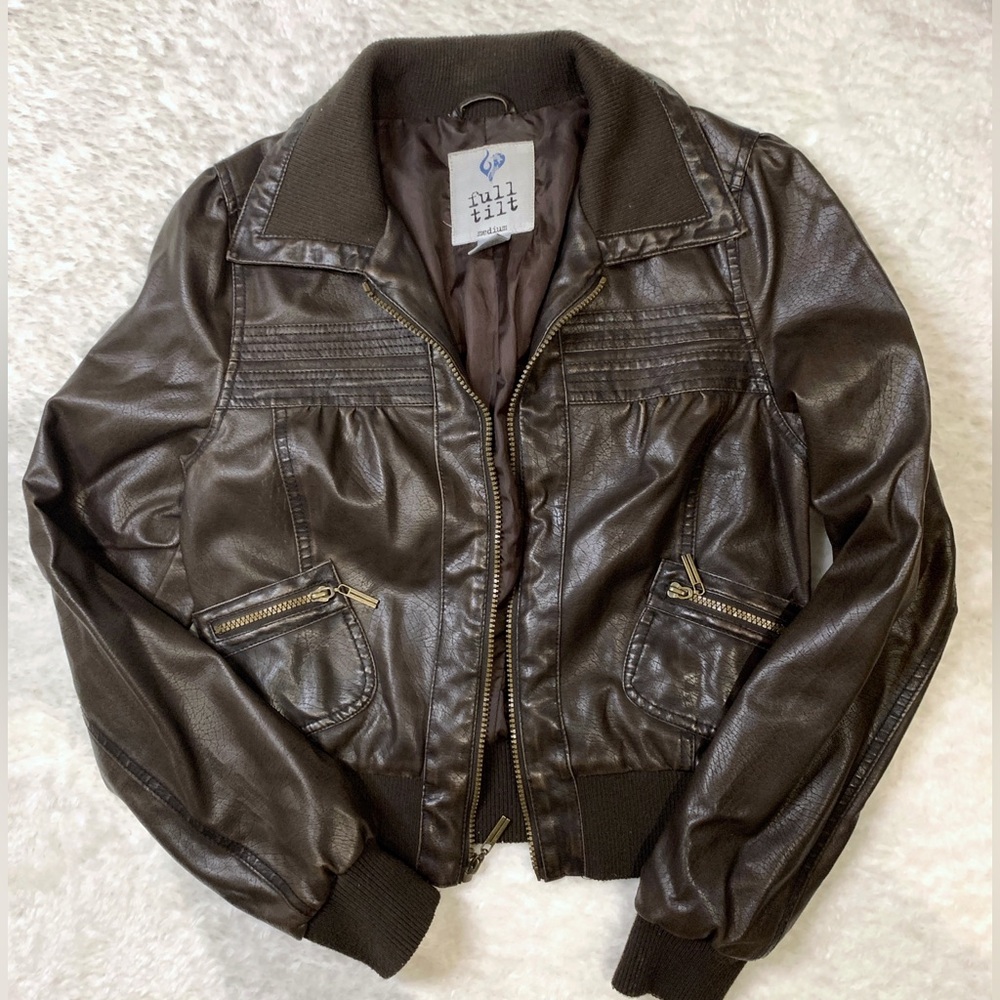 Women’s faux leather jacket